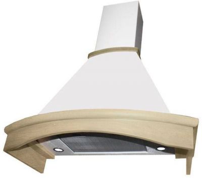 Вытяжка классика Elikor Ротонда 90П-650 беж/дуб неокрашенный (Ротонда 90П-650 беж/дуб неокрашенный) Изображение №1