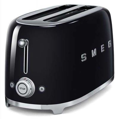 Тостер на 4 ломтика SMEG TSF02BLEU черный (TSF02BLEU черный) Изображение №1
